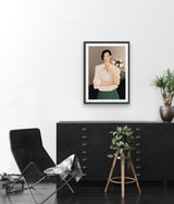 'GIRL WITH ROSES' giclée print