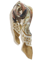 GOLDEN GIRLS silk chiffon scarf/sarong
