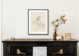 'SKETCH OF GIRL WITH OTTOMAN' giclée print