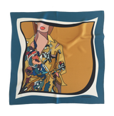 MUSTARD FLORALS silk scarf