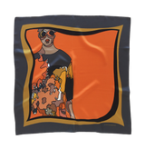 OH SO ORANGE silk scarf