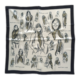 Silk scarf + Sketch Book gift set
