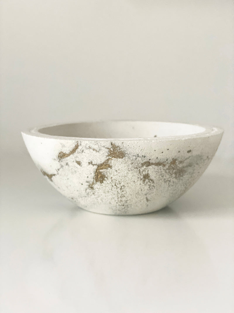 Small concrete bowls