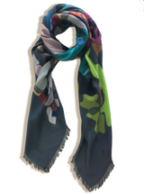 CRAZY CATWALK large cashmere-blend scarf