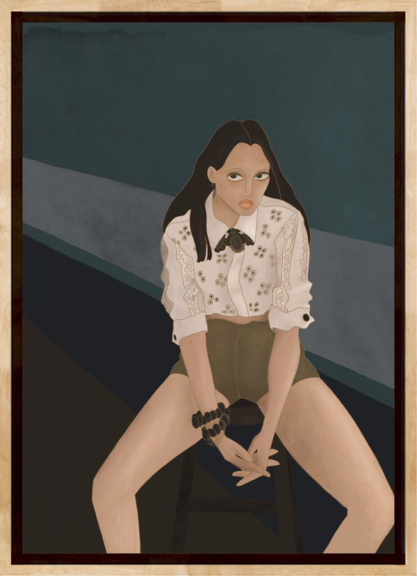 'GIRL ON STOOL' giclée print