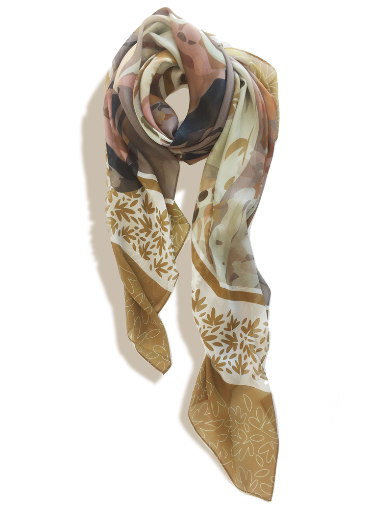 Gold 2024 chiffon scarf