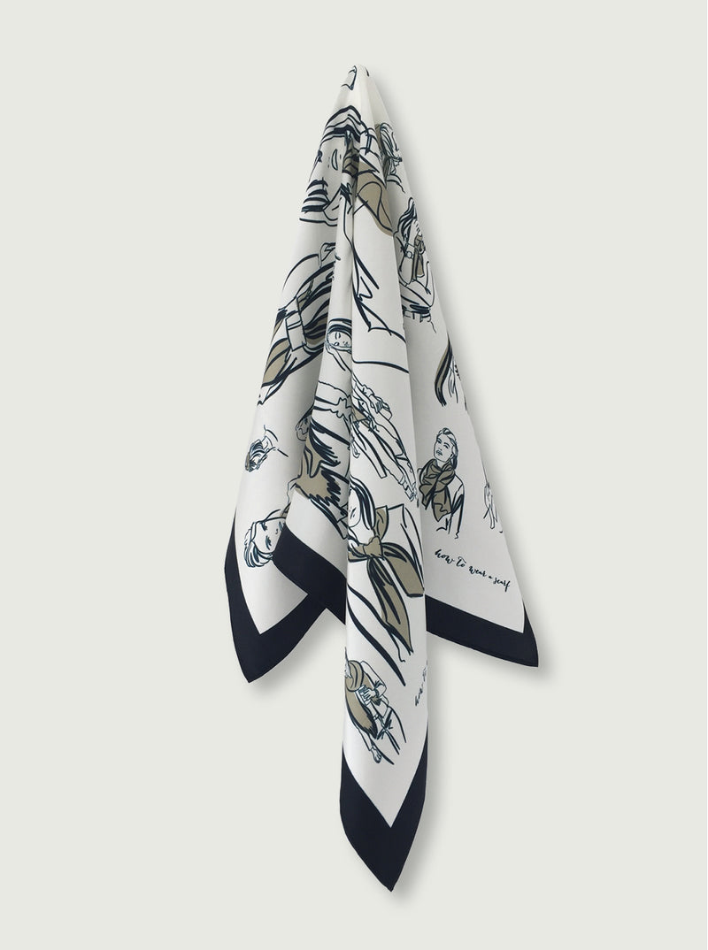 THE 'How-to-wear-a-Scarf' SCARF - ivory