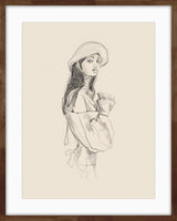 'SKETCH OF GIRL IN HAT' giclée print