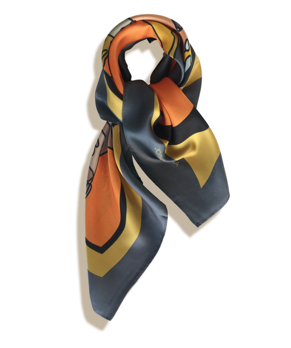 OH SO ORANGE silk scarf