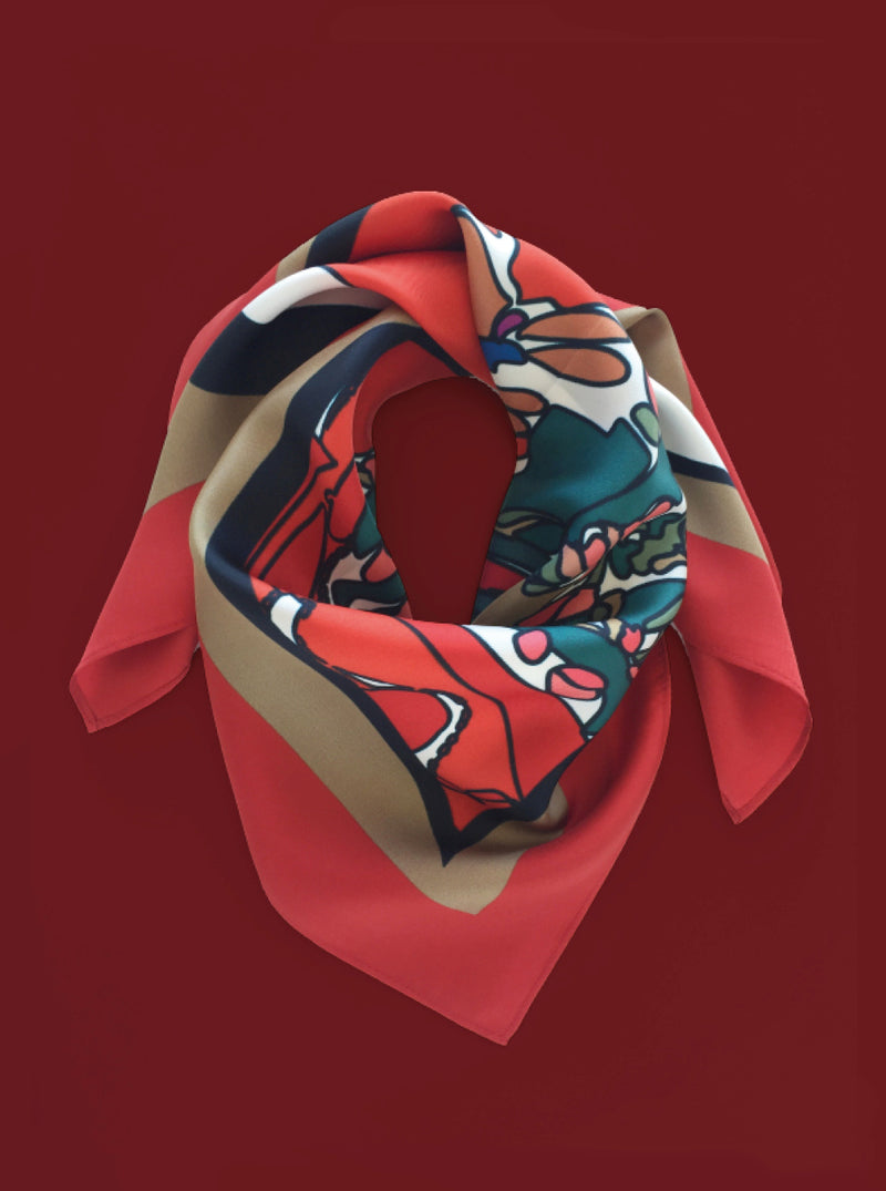 RUBY RUFFLES silk scarf