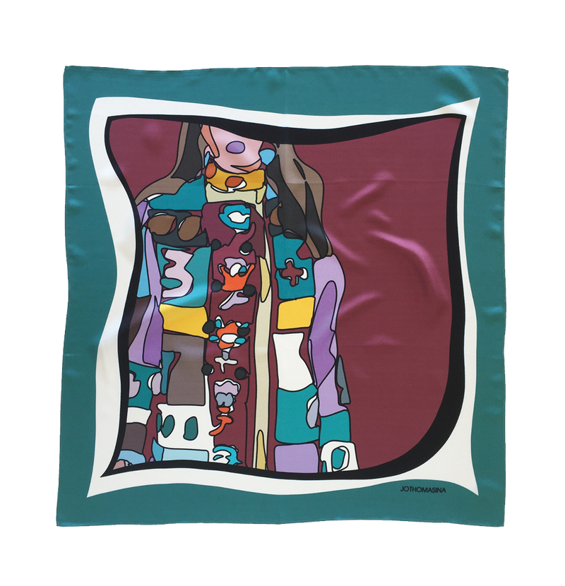 VALENTINE'S NUMBER silk scarf