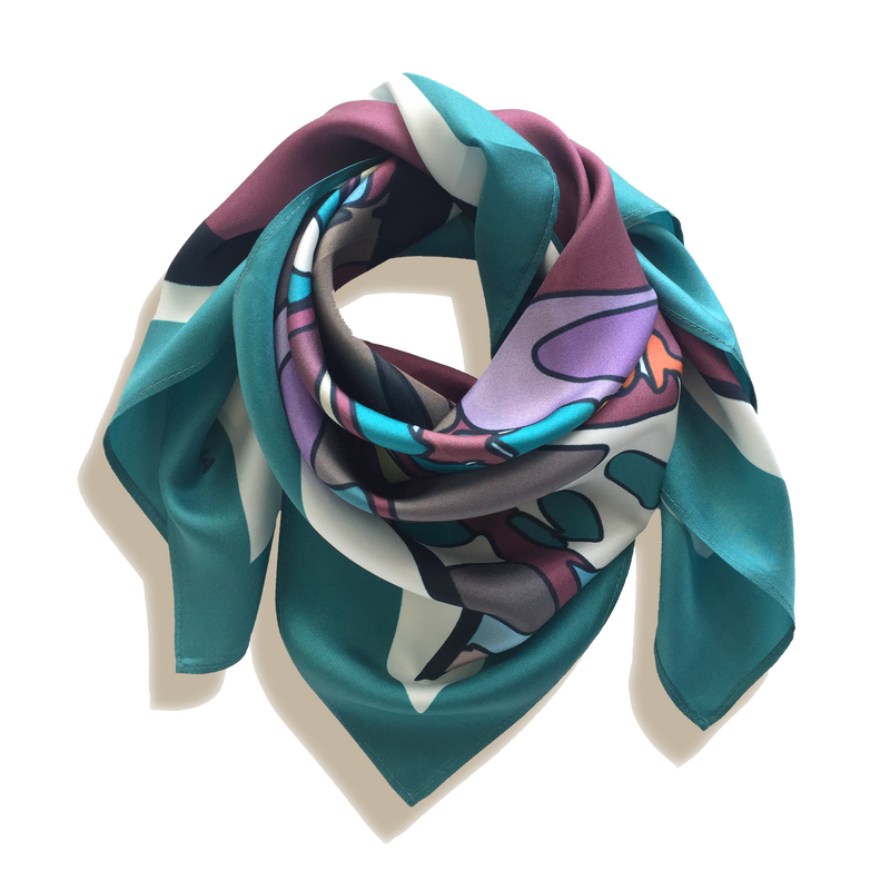 VALENTINE'S NUMBER silk scarf