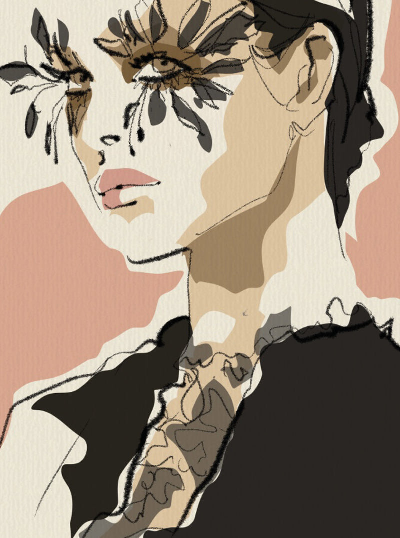 VALENTINO BLACK LASHES giclée print