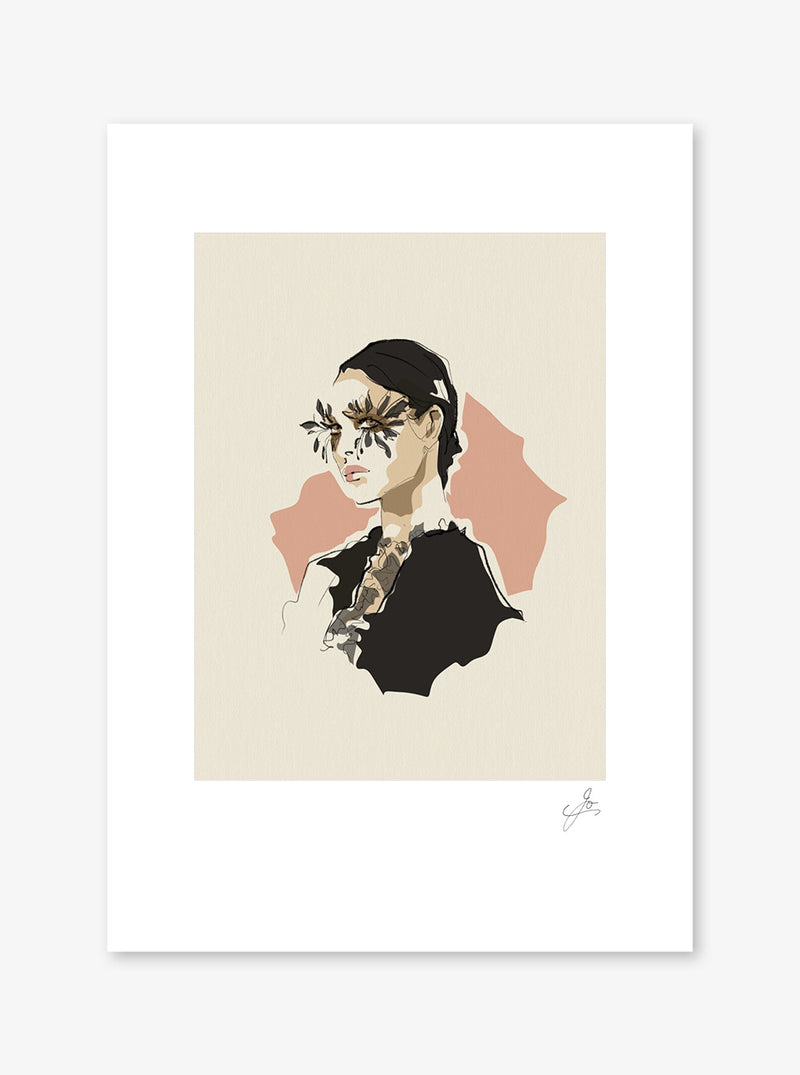 VALENTINO BLACK LASHES giclée print